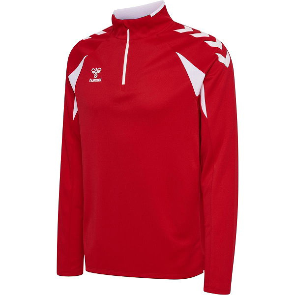 Hummel Core 2.0 Ziptop Hommes - Rouge / Blanc