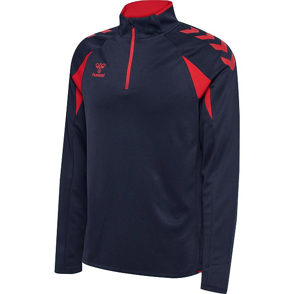Hummel Core 2.0 Ziptop Hommes - Marine / Rouge