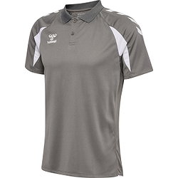 Hummel Core 2.0 Poloshirt Herren - Grau / Weiß