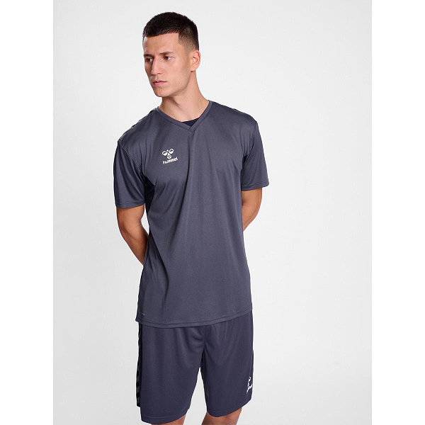 Hummel Essential Maillot Manches Courtes Hommes - Gris