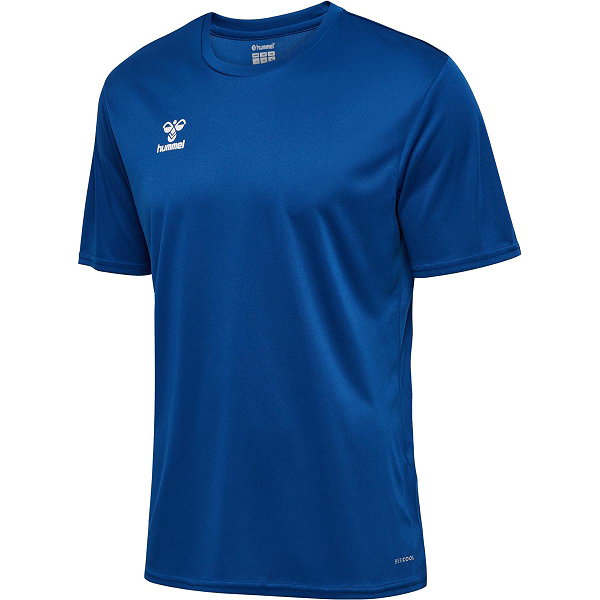 Hummel Essential Maillot Manches Courtes Hommes - Royal / Blanc