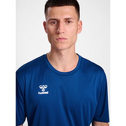 Présentation: Hummel Essential Maillot Manches Courtes Hommes - Royal / Blanc