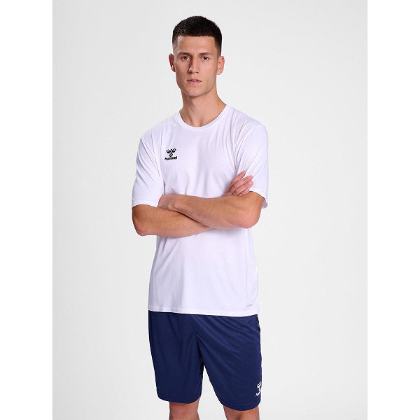 Hummel Essential Maillot Manches Courtes Hommes - Blanc