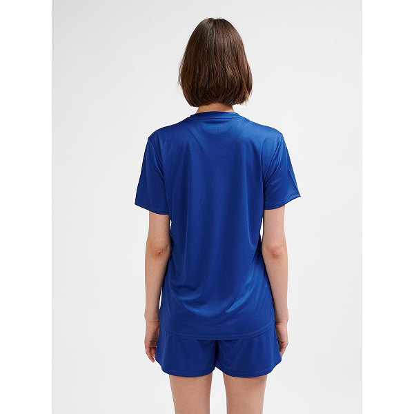 Hummel Essential Maillot Manches Courtes Femmes - Royal / Blanc