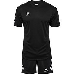 Hummel Logo Voetbalset Korte Mouw Heren - Zwart