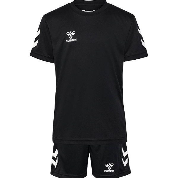 Hummel Logo Ensemble De Foot À Manches Courtes Enfants - Noir