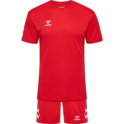 Voorvertoning: Hummel Logo Voetbalset Korte Mouw Heren - Rood