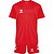 Hummel Logo Kurzarm-Fußballset Kinder - Rot