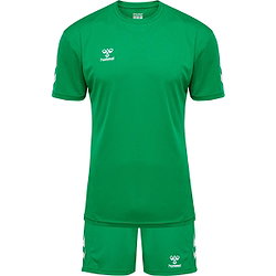 Hummel Logo Kurzarm-Fußballset Herren - Grün