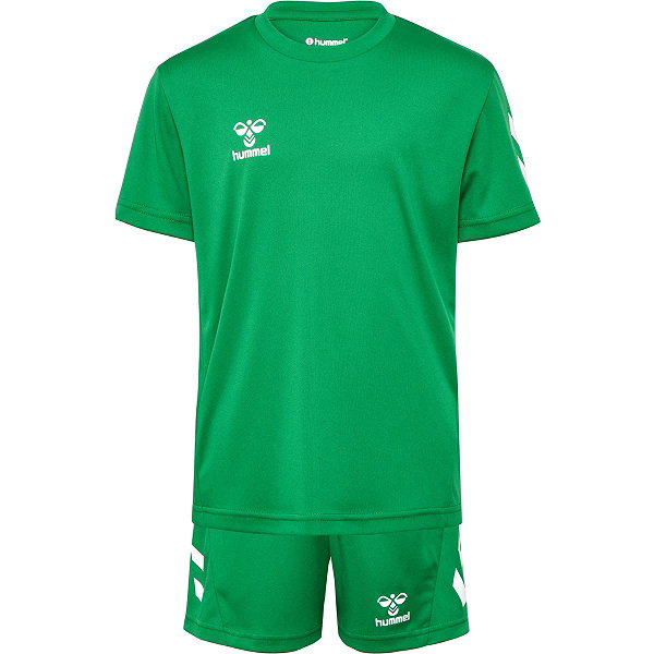 Hummel Logo Kurzarm-Fußballset Kinder - Grün