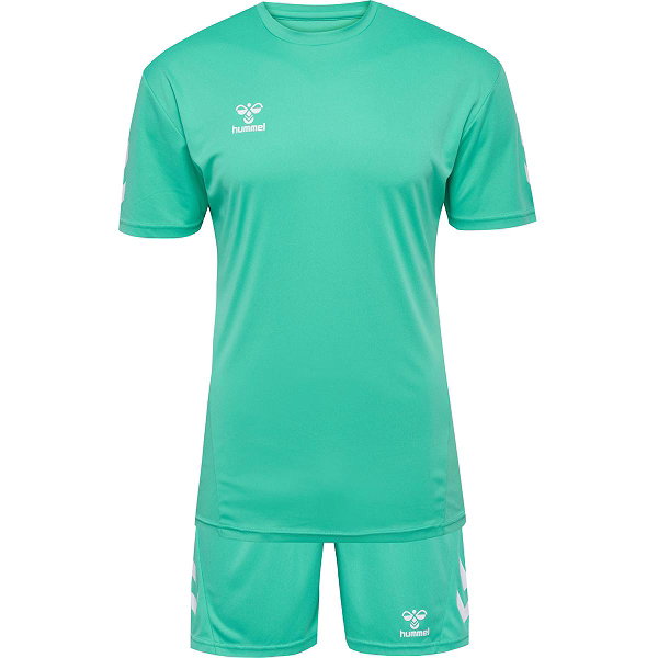 Hummel Logo Voetbalset Korte Mouw Heren - Turkoois