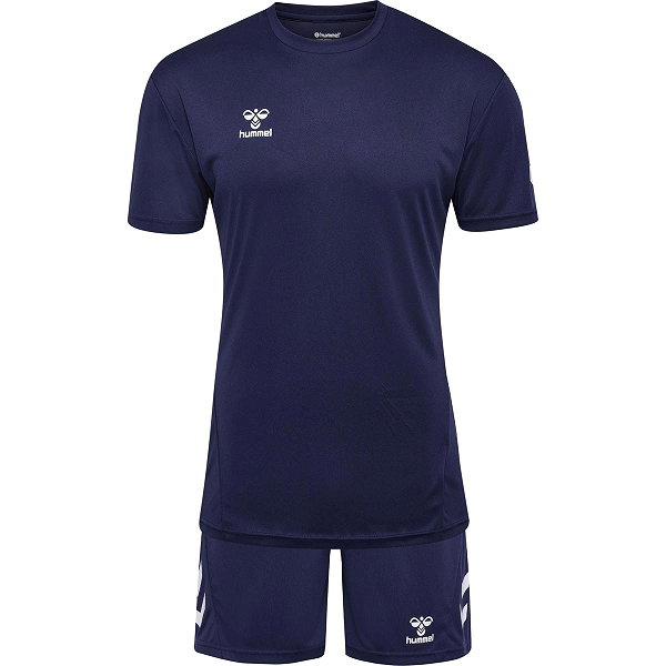 Hummel Logo Ensemble De Foot À Manches Courtes Hommes - Marine