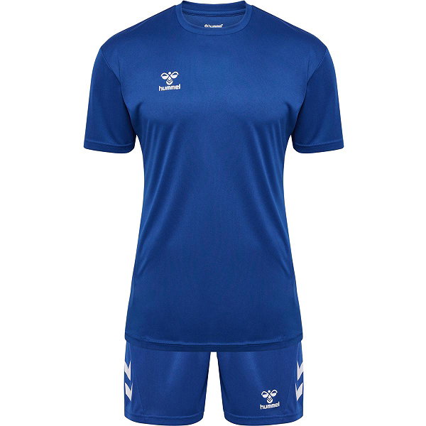 Hummel Logo Kurzarm-Fußballset Herren - Royal / Weiß