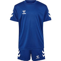 Hummel Logo Voetbalset Korte Mouw Kinderen - Royal / Wit