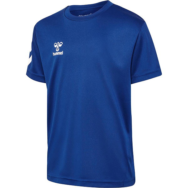 Hummel Logo Ensemble De Foot À Manches Courtes Enfants - Royal / Blanc