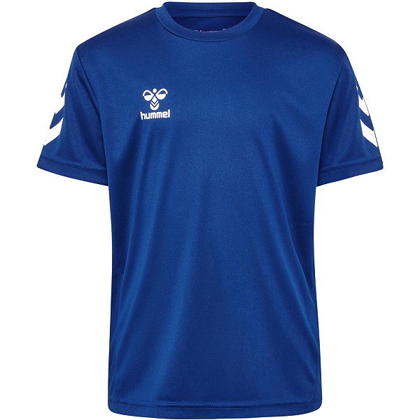 Hummel Logo Ensemble De Foot À Manches Courtes Enfants - Royal / Blanc