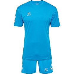 Hummel Logo Voetbalset Korte Mouw Heren - Diva Blue