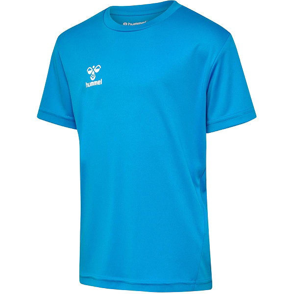 Hummel Logo Ensemble De Foot À Manches Courtes Enfants - Diva Blue