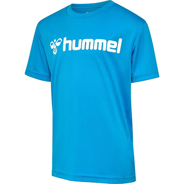 Hummel Logo T-Shirt Enfants - Diva Blue
