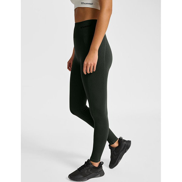 Hummel Tif Seamless High Waist Cuissard Femmes - Vert Foncé