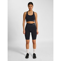 Vorschau: Hummel Tif Seamless Fahrradhose Trägerhose Damen - Schwarz