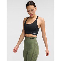 Présentation: Hummel Clea Seamless Brassière De Sport Femmes - Noir Mélange