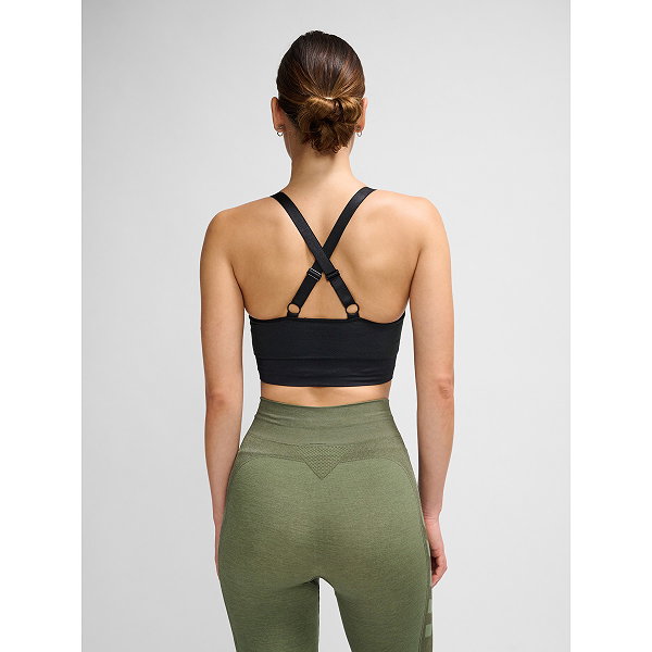 Hummel Clea Seamless Brassière De Sport Femmes - Noir Mélange