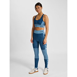 Voorvertoning: Hummel Clea Seamless Mid Waist Tight Dames - Marine