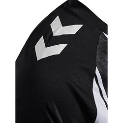 Vorschau: Hummel Match Striped Trikot Kurzarm Herren - Schwarz / Weiß