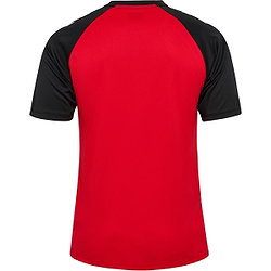 Présentation: Hummel Match Striped Maillot Manches Courtes Hommes - Rouge / Noir