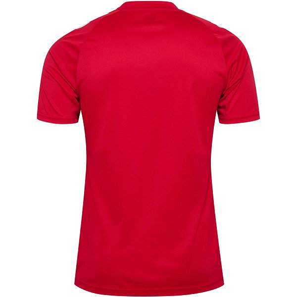Hummel Match Striped Maillot Manches Courtes Hommes - Rouge / Blanc