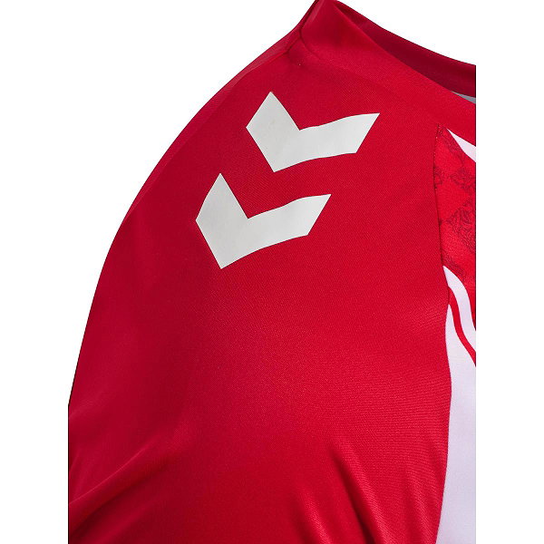 Hummel Match Striped Maillot Manches Courtes Hommes - Rouge / Blanc