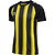 Hummel Match Striped Shirt Korte Mouw Heren - Geel / Zwart