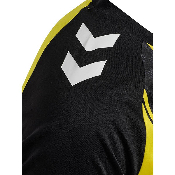 Hummel Match Striped Maillot Manches Courtes Hommes - Jaune / Noir
