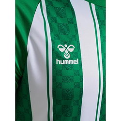 Voorvertoning: Hummel Match Striped Shirt Korte Mouw Heren - Groen / Wit