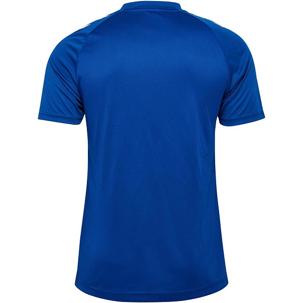 Hummel Match Striped Shirt Korte Mouw Heren - Royal / Wit