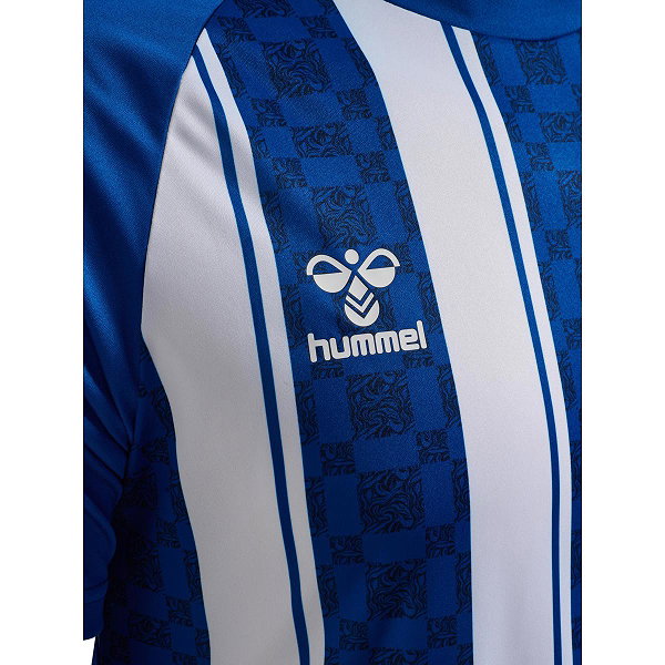 Hummel Match Striped Shirt Korte Mouw Heren - Royal / Wit
