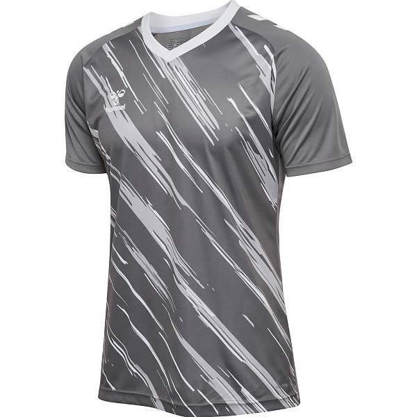 Hummel Match Triumph Maillot Manches Courtes Hommes - Gris / Blanc