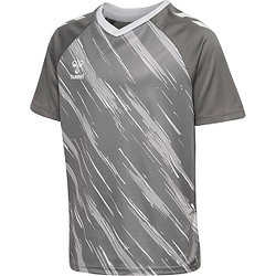 Hummel Match Triumph Maillot Manches Courtes Enfants - Gris / Blanc