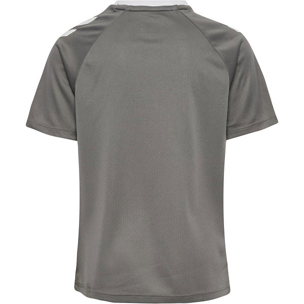 Hummel Match Triumph Maillot Manches Courtes Enfants - Gris / Blanc
