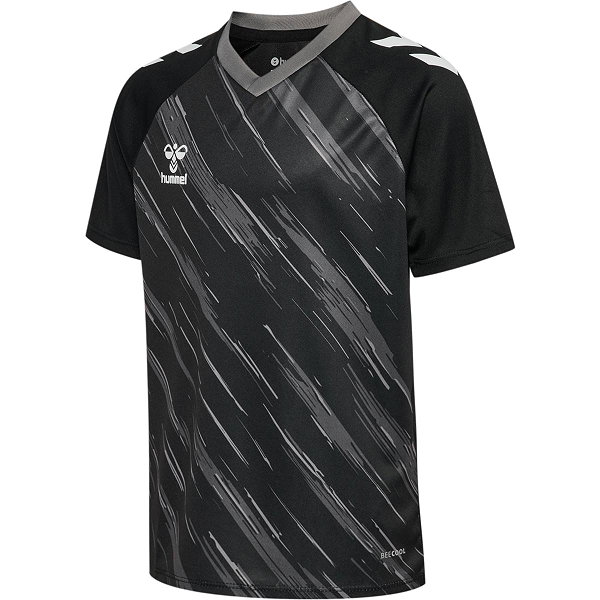 Hummel Match Triumph Maillot Manches Courtes Enfants - Noir / Gris