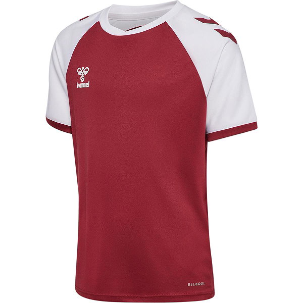 Hummel Match League Maillot Manches Courtes Enfants - Bordeaux / Blanc