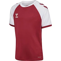 Présentation: Hummel Match League Maillot Manches Courtes Enfants - Bordeaux / Blanc