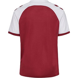 Présentation: Hummel Match League Maillot Manches Courtes Enfants - Bordeaux / Blanc