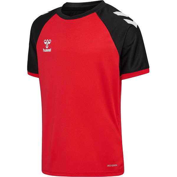 Hummel Match League Maillot Manches Courtes Enfants - Rouge / Noir