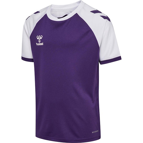 Hummel Match League Maillot Manches Courtes Enfants - Mauve / Blanc