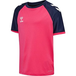 Hummel Match League Maillot Manches Courtes Enfants - Raspberry / Marine