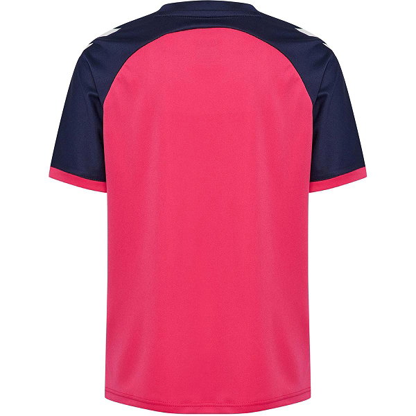 Hummel Match League Shirt Korte Mouw Kinderen - Raspberry / Marine
