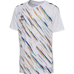 Hummel Match Triumph Maillot Manches Courtes Enfants - Blanc / Multicolore