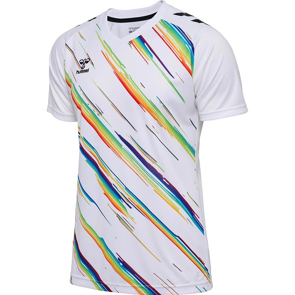 Hummel Match Triumph Maillot Manches Courtes Hommes - Blanc / Multicolore
